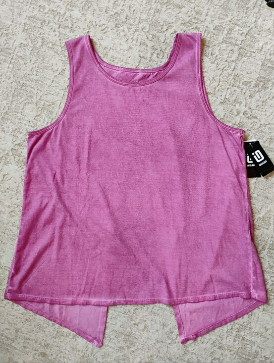Ideology Tops - NWT XL Ideology Purple Tie-Dye Open Back Active Gym Workout Tank Top NEW